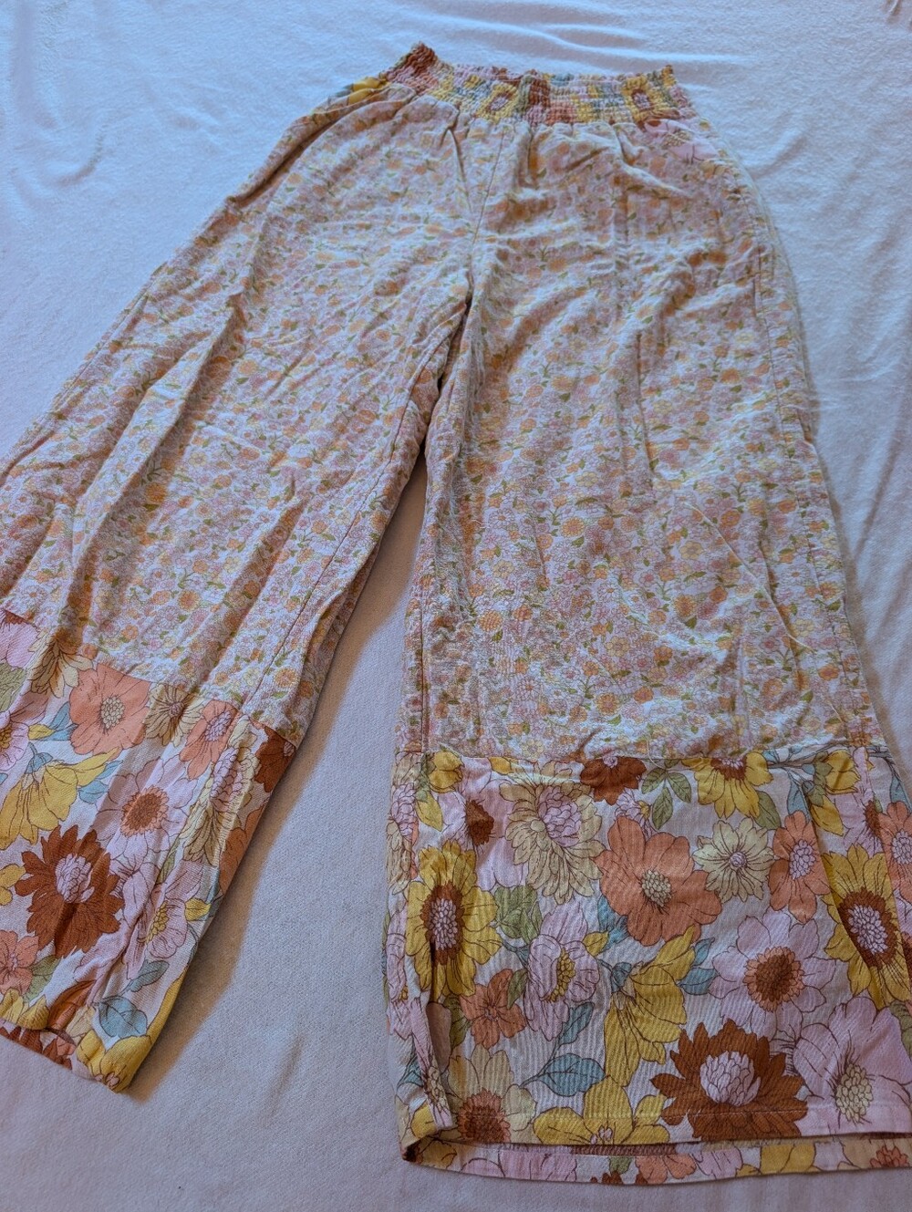 Cotton Linen American Eagle Wide Leg Pants